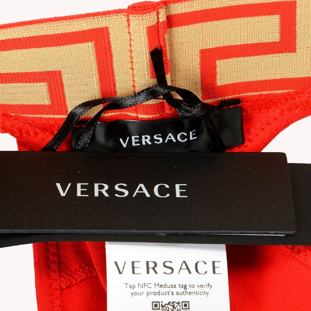 Versace Women's "Jersey Topeka" La Greeca Thong Panties Versace sz 3 US M IT 42 - Picture 6 of 6